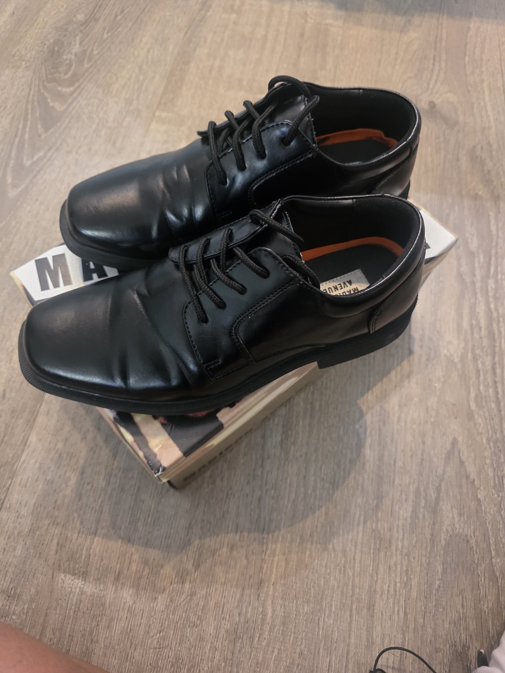 Classic Black Lace-Up Dress Shoes for Kids - Smooth Finish
